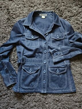 J. Crew Navy Utility Button-Front Jacket